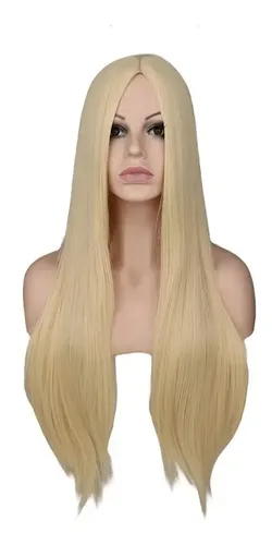 Peluca Lacia Rubia Simil Natural Cosplay Drag Oncológica