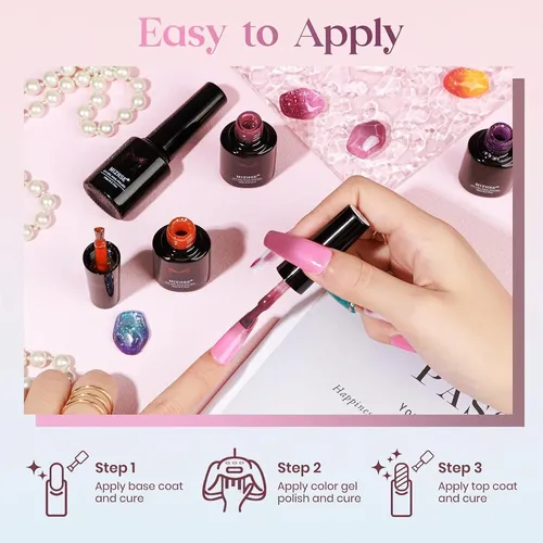 Gel Cambia De Color Mizhse 4pcs 10ml Set Uñas