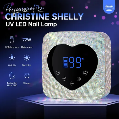 Lámpara Uv Led 72w Recargable Secado Rápido Gel