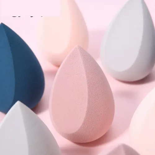 Set De Dos Huevos De Belleza Love Powder Puff Pink+blue