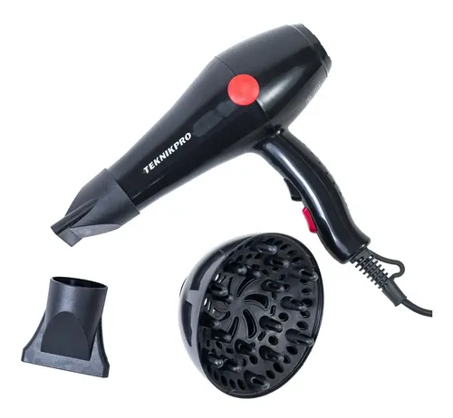 Secador De Pelo Profesional Altro 2800 Teknikpro Color Negro