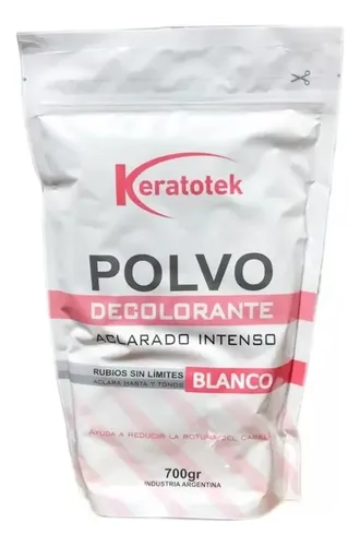 Polvo Decolorante Blanco Keratotek 700g 7 Vol.