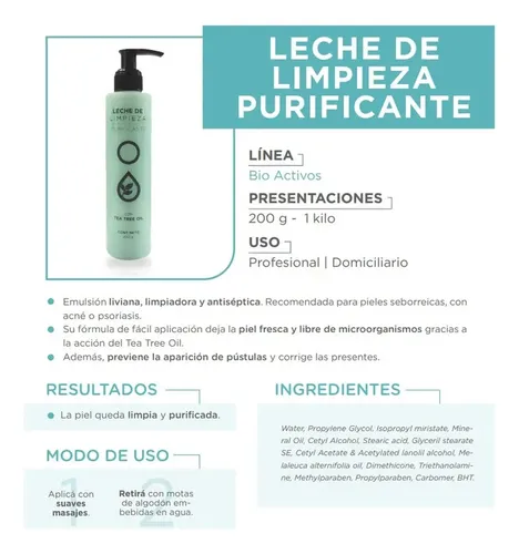 Leche De Limpieza Facial Purificante Icono Group 200gr