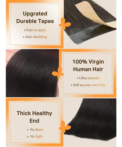 Extensiones De Cabello Con Cinta Doores 18” Remy Natural