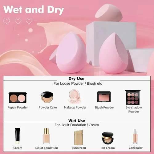 Esponjas De Maquillaje 8 Piezas Qd O-shen