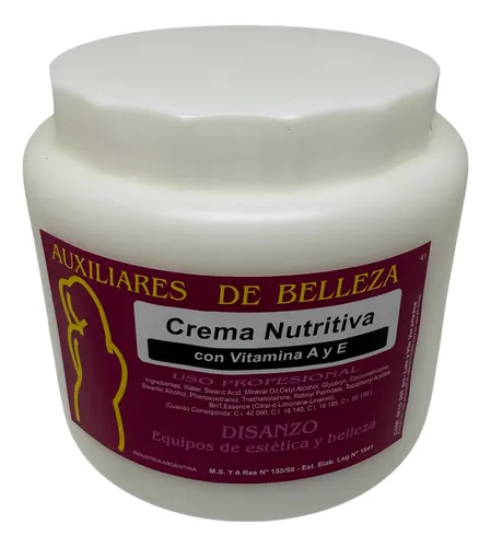 Crema Nutritiva Vitamina A Y E 900 Grs Auxiliares De Belleza