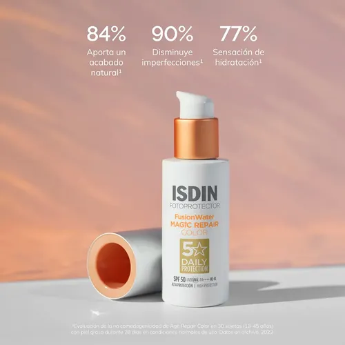 Fotoprotector Isdin Spf50 Fusion Water Magic Repair Color