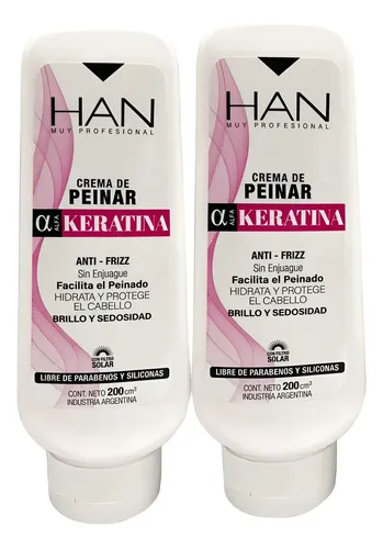 Kit X 2 Crema De Peinar Alfa Keratina X 200ml Han
