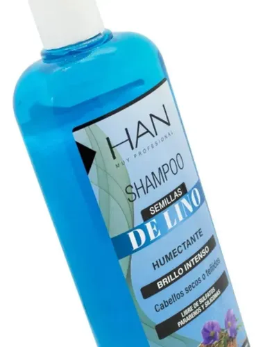 Shampoo Brillo Semi De Lino Secos Teñidos Han 500ml