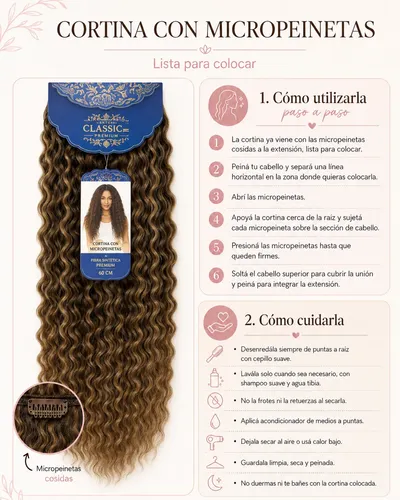 Cortina De Pelo Rizado Orgánico 4,50 Metros Rubio 27 Lfme