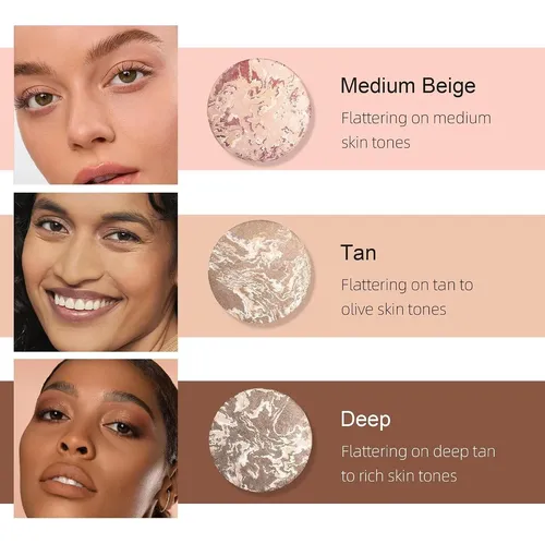 Base De Maquillaje Marble Marble Pressed Powder Porcelana