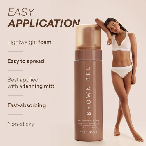 Mousse Autobronceador Brown Bee Air 200 Ml Vegano Y Perfumad
