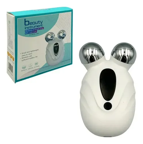 Kit Facial y Corporal YDEL con Masajeador de Microcorriente, Gel Nutritivo y Gua Sha Blanco