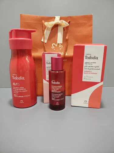 Kit Crema Jabón Y Aceite Bifásico Frutilla Y Vainilla Dorada
