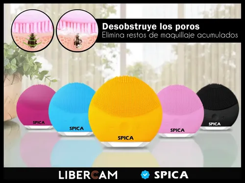 Limpiador Masajeador Facial Electrico Rostro SPICA RMAS-00 Recargable Usb Color Amarillo