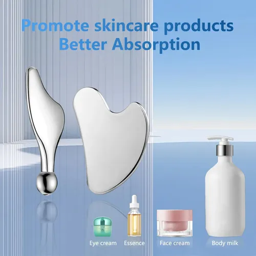 Herramientas Faciales Gua Sha Beautyfactor De Acero Inoxidab