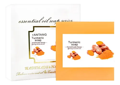 Jabón Portátil De Cúrcuma, Jabón De Manos, Limpieza Facial Y