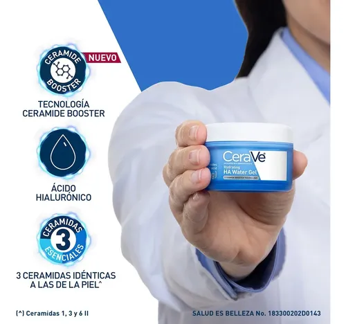 Cerave Water Gel Hidratante Con Ácido Hialurónico, 48ml