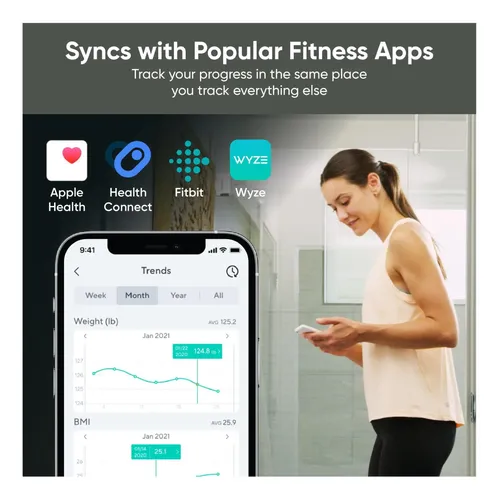 Wyze Scale S: Báscula De Peso Corporal Para Baño, Bluetooth