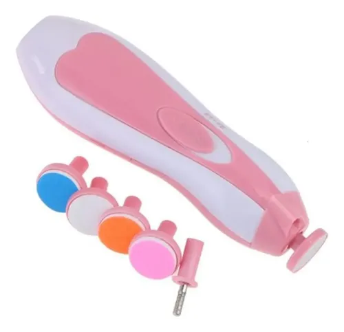 Lima Eléctrica Para Uñas De Bebé Celeste Rosado