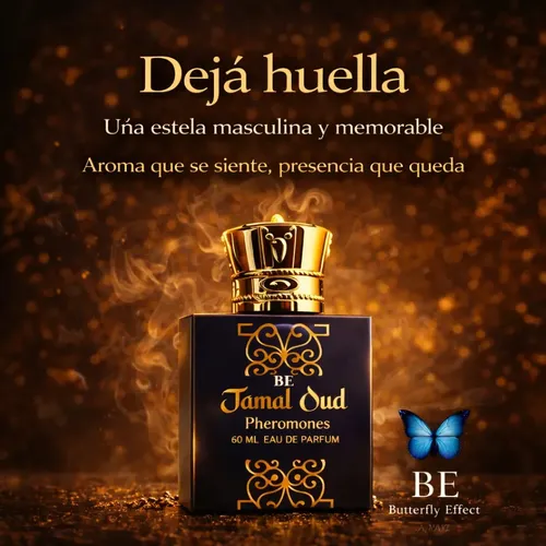 Eau de Parfum Jamal Oud para Hombre de Butterfly Effect con Feromonas, 60 mL