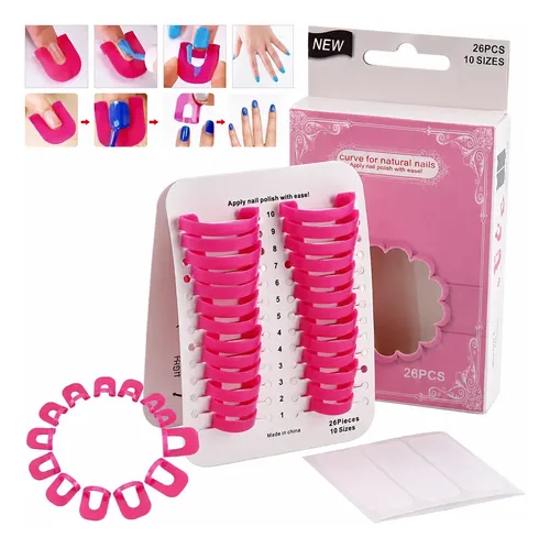 Kit 26 Pcs Protector Esmalte Uñas Reutilizable Manicura
