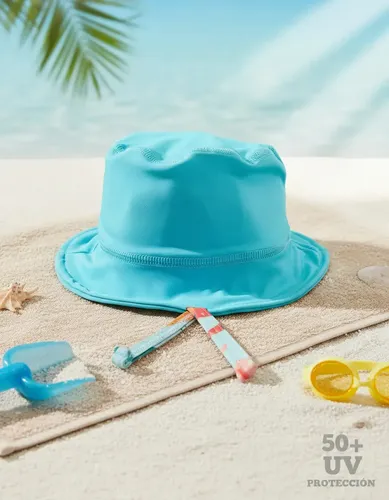 Gorro Infantil Tela Malla Bebe Niño Piluso Con Protección Uv Color Turquesa Talle 4