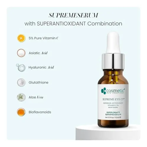 Gel Para Ojos Supreme C5 Con Vitamina C, Gel Ligero Para Deb