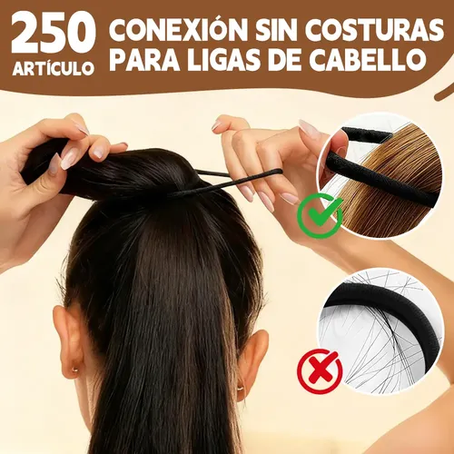 250 Anillos De Pelo De Cuerda De Cabeza De Alta Nuevo