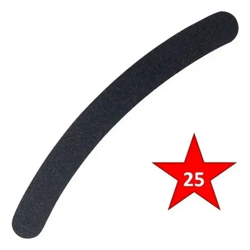 Pack De 25 Limas Para Uñas Banana Profesional Negras 180 240