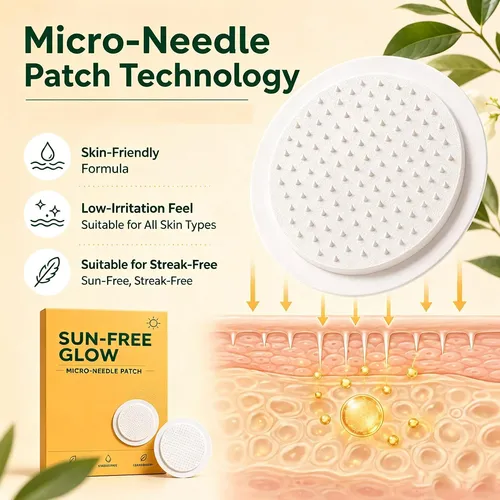 Sun Free Glow Tanning Patches Hidratante Rostro Cuerpo 3 Pzs