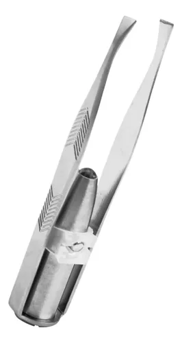 Pinza Led Para Cejas Con Ojeras Luminosas De Acero Inoxidabl Plateado