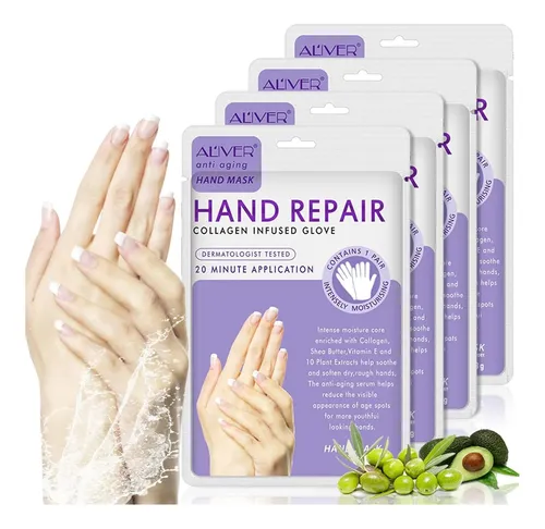 Guantes Hidratantes Para Manos Kaniers 4 Pack Con Colágeno