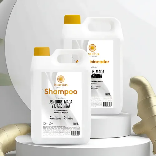Shampoo Y Acondicionador Jengibre Nutrilux 10 Litros