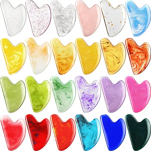 Gua Sha Facial Tool Sherr, Piedras De Masaje De Resina, 24 U