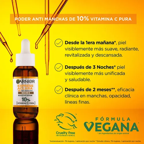 Garnier Sérum Noche Vitamina C Express Aclara 30ml