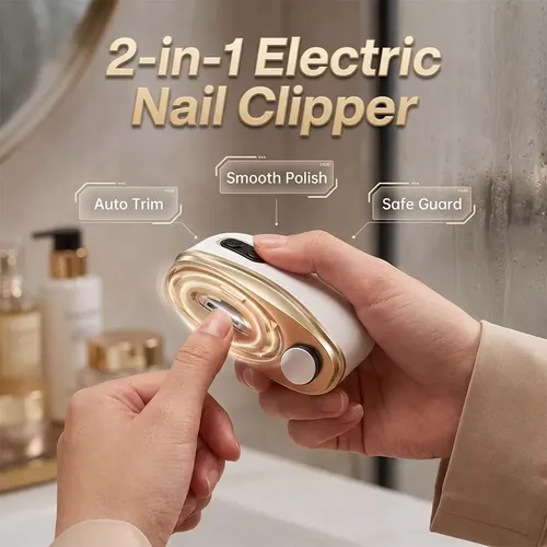 Cortauñas Y Pulidor De Uñas Eléctrico Inteligente 2 En 1, El
