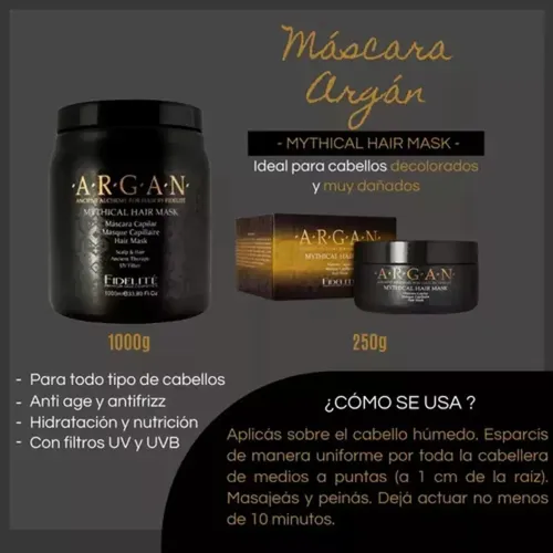 Mascara 1kg+ Protector Térmico 120ml Argán Mythical Fidelite