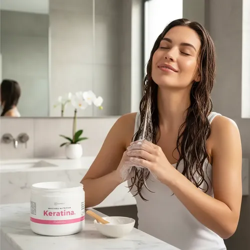 Máscara Capilar Nutritiva Y Fortalecedora Con Keratina 500g