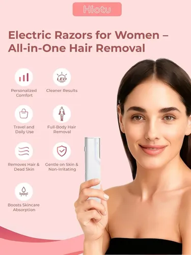 Depiladora Facial Eléctrica Recargable 3 Velocidades Led