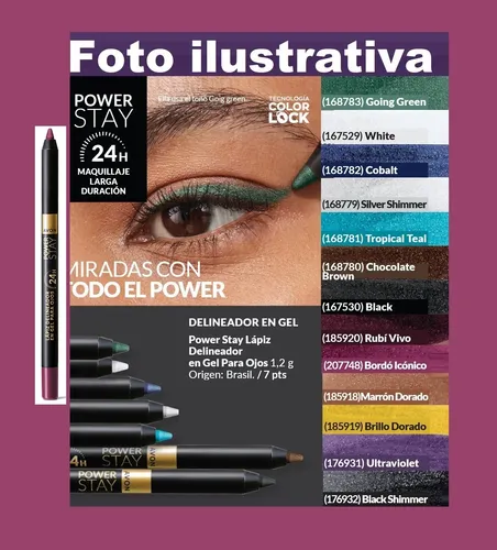 Lapiz Delineador En Gel Para Ojos Power Stay Avon