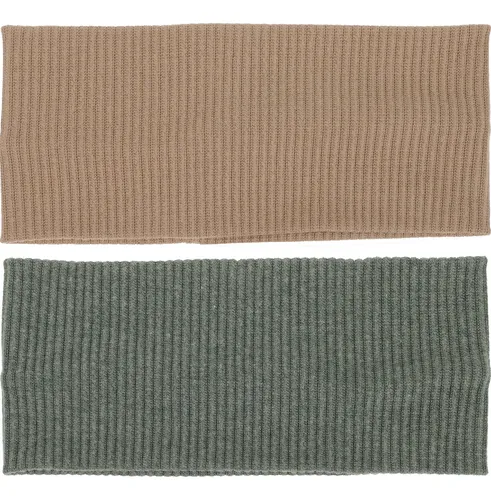 2 Diademas Multifuncionales, Bandas Deportivas Para El Sudor Beige And Olive Green One Size Acanalado