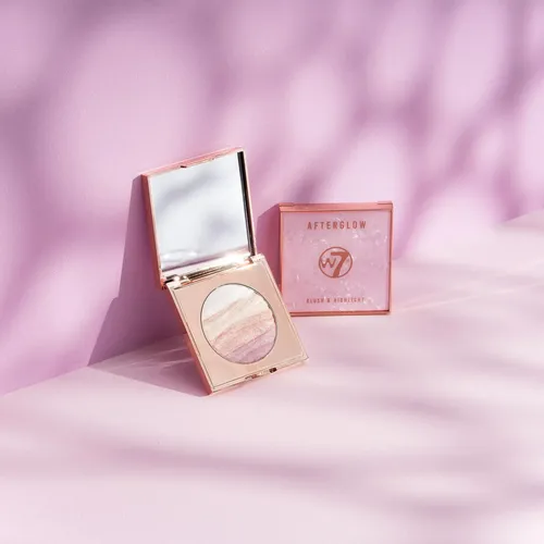 Blusher & Highlight Compact W7 Afterglow Oro Rosa