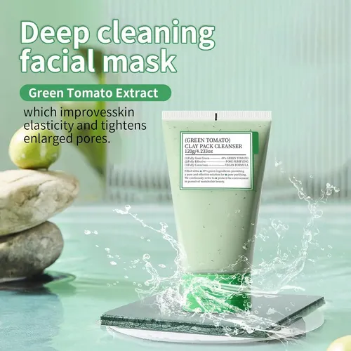Mascarilla Facial De Arcilla Verde De Tomate – Limpieza .