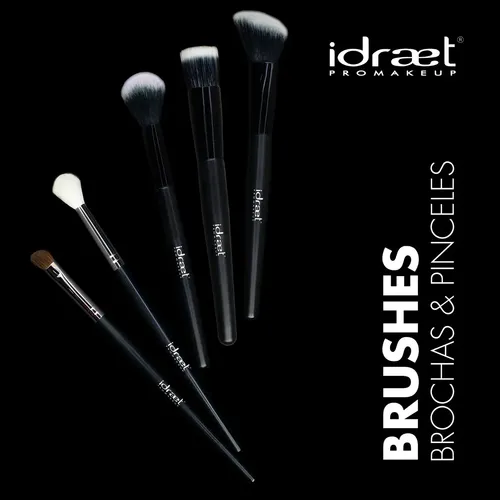 Brocha de Ojos Idraet S60 Redondeada de Pelo Sintético para un Maquillaje de Impacto