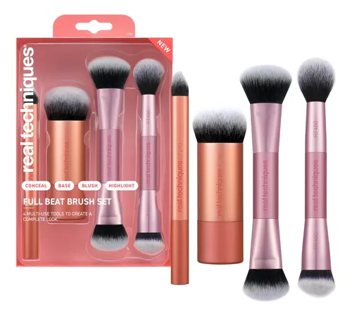 Set De Pinceles De Maquillaje Real Techniques Full Beat, Kit Naranja