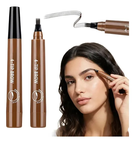 Delineador De Cejas 3d Impermeable Marrón Oscuro X2