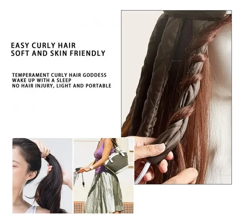 Rizadores De Cabello Sin Calor Con Cintas Ajustables .//