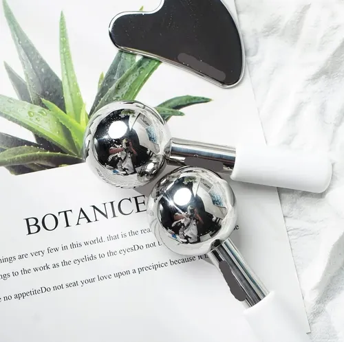 Set Bola Facial Y Gua Sha, Masaje Facial