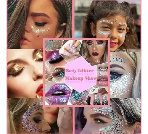 Gel Cosmético Con Purpurina De 8 Colores, Maquillaje Para Fi